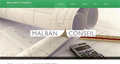 Desktop Screenshot of malban-conseil.com